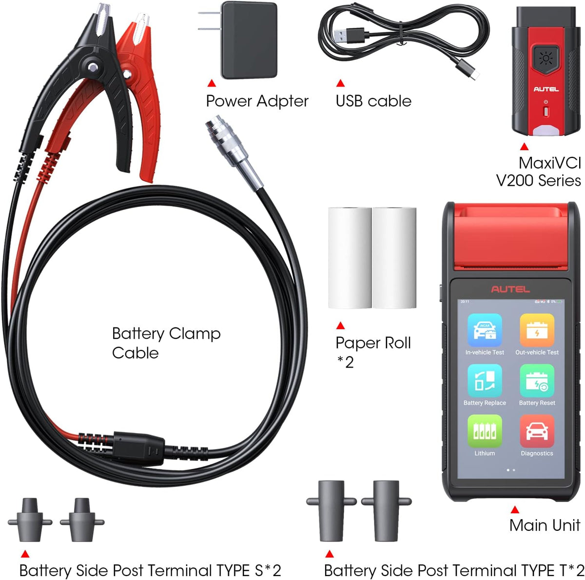 12V 100-3000 CCA Battery Tester with Cranking & Charging Systems Analyzer N448488