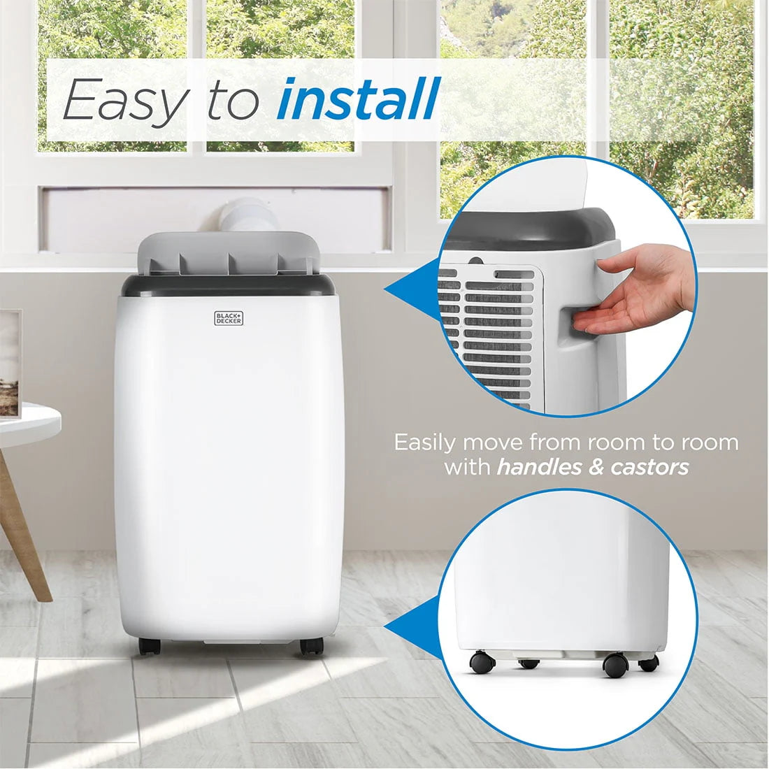 5,000 BTU Portable Air Conditioner with Remote Control, White C827227