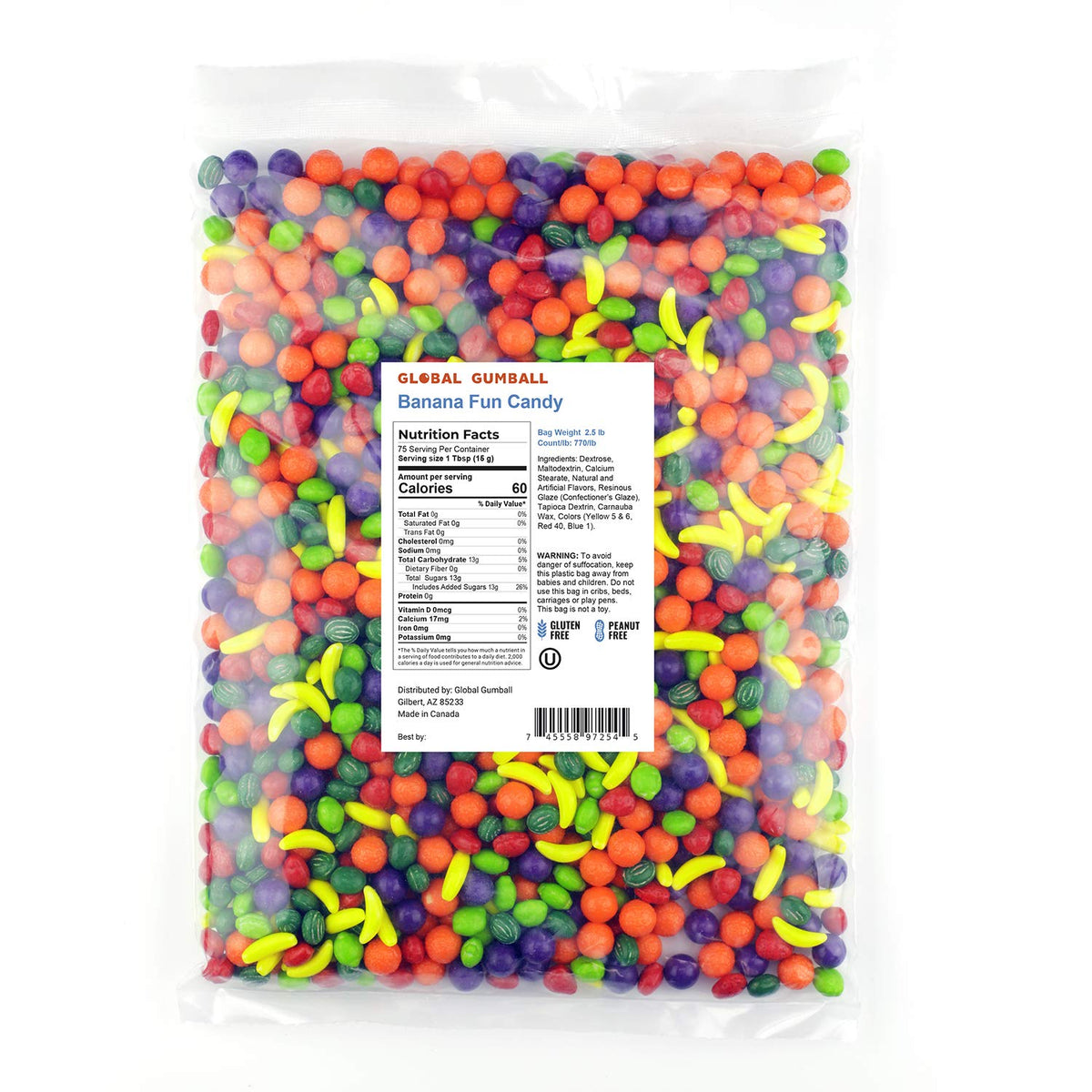 2 Lb Fruit Shape Hard Candy F54013