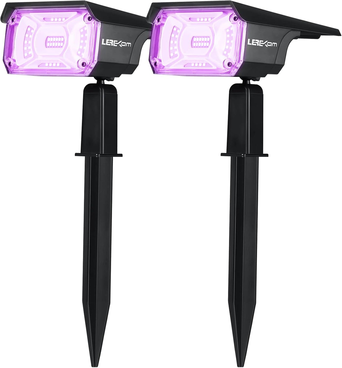 Solar Spot Lights Outdoor, IP65 Waterproof 40 LEDs, USB & Solar Powered, 2 Pack B437421