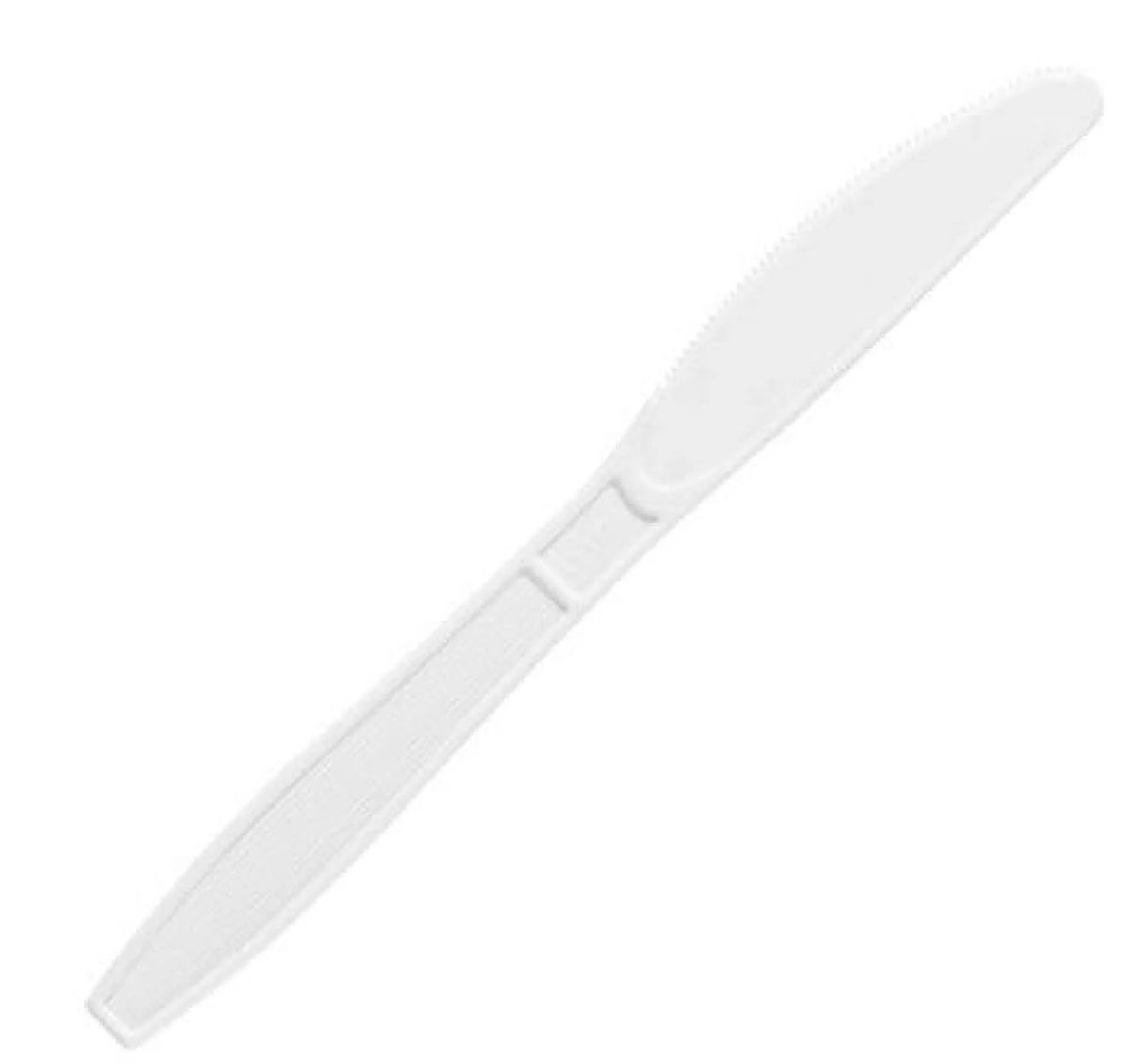 White Heavyweight Plastic Knife, 500 ct R79471