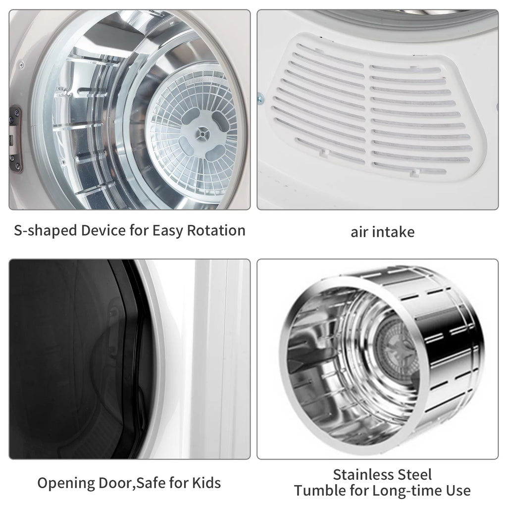 White 2.6 cu ft Compact Electric Dryer Q8636