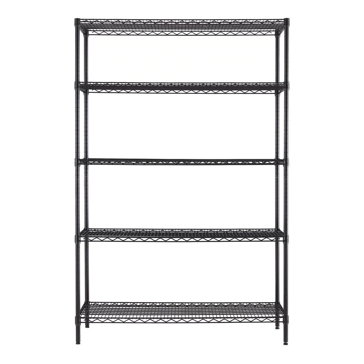 Steel 5-Tier Storage Shelf Unit Black A365