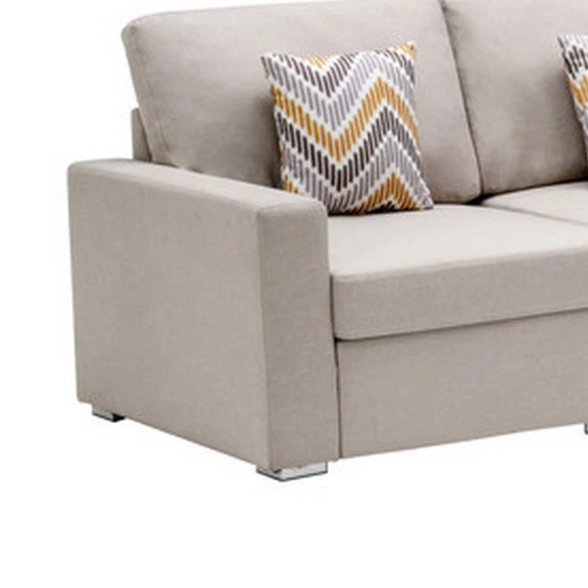 4 Piece L Shape Sectional Sofa with Reversible Chaise M3279