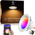 5/6 inch LED Smart Recessed Lighting Wi-Fi Can Lights RGBWW Downlight 13W (80W Equivalent) 1100LM X75191