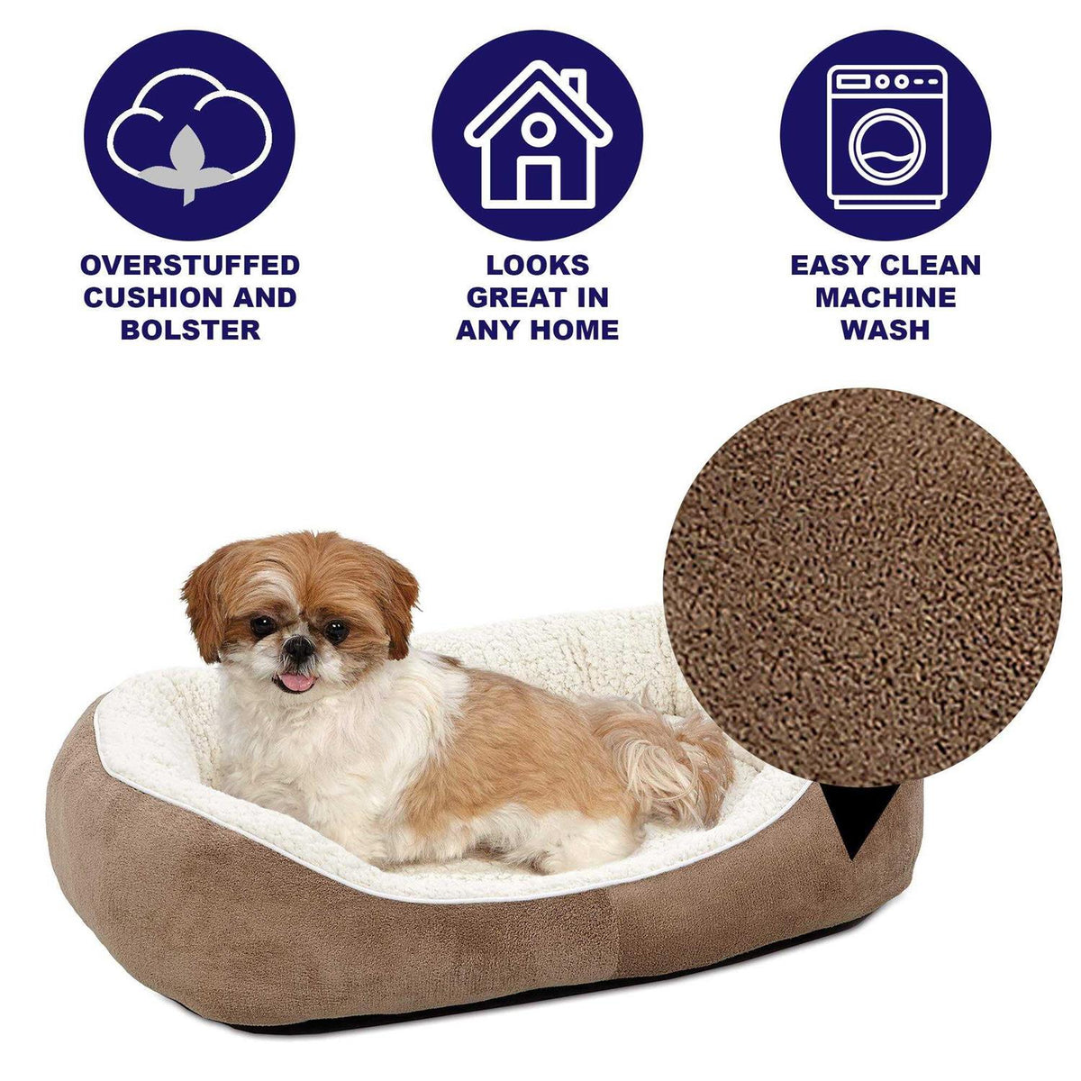 Medium Taupe Cuddle Bed V73828