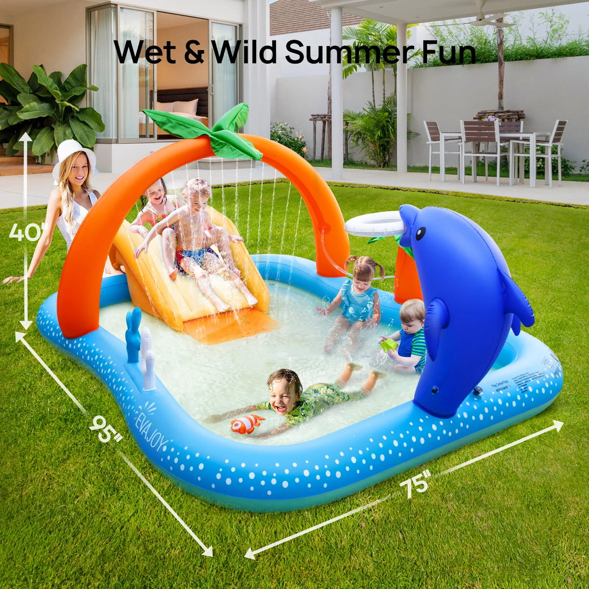 Inflatable Rectangular Swimming Pool T7364