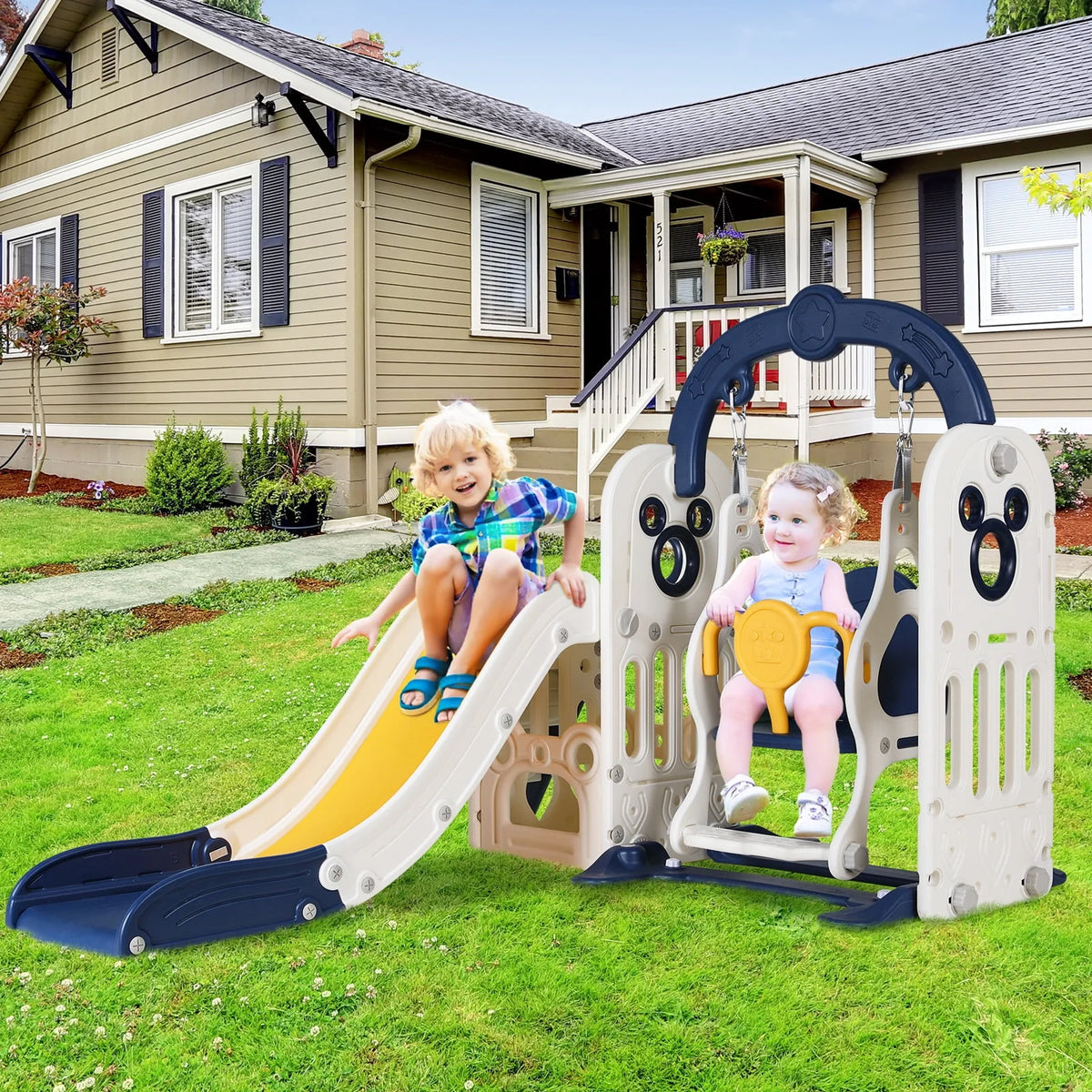 5 in 1 Toddler Swing and Slide Set A492
