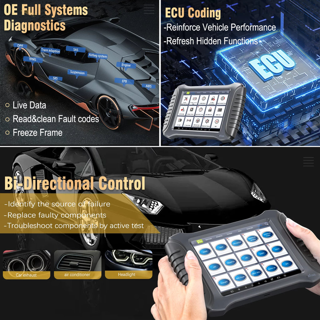 Automotive Diagnostic Scan Tool, Bi-Directional Bluetooth Car Scanner, 42 Services C9126