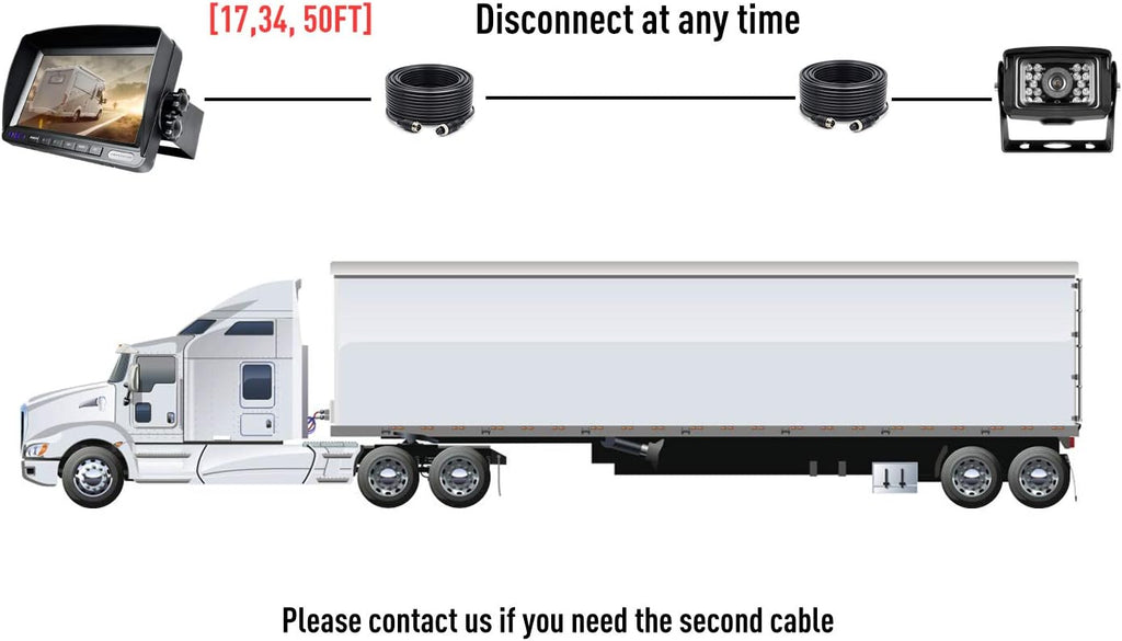 HD Wired Backup Camera System Kit with 7" LCD Monitor E75879