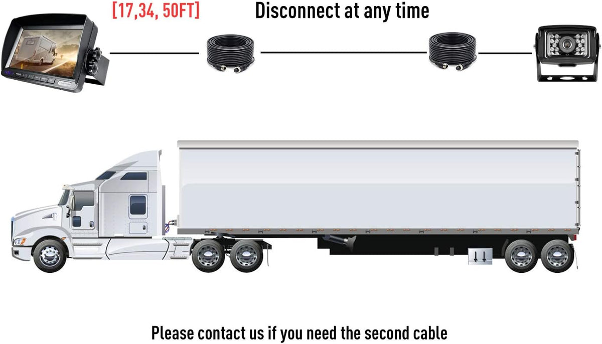 HD Wired Backup Camera System Kit with 7" LCD Monitor E75879
