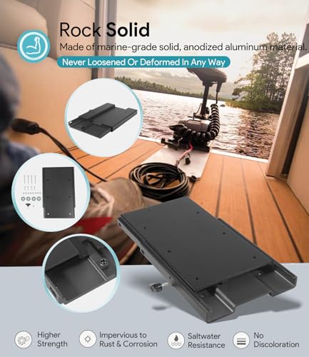 Black Aluminum Trolling Motor Quick Release Bracket Z9152