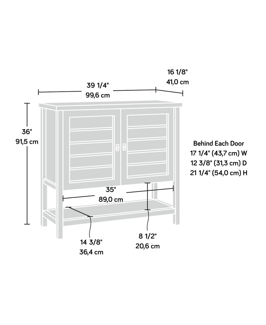Soft White Storage Cabinet E201160