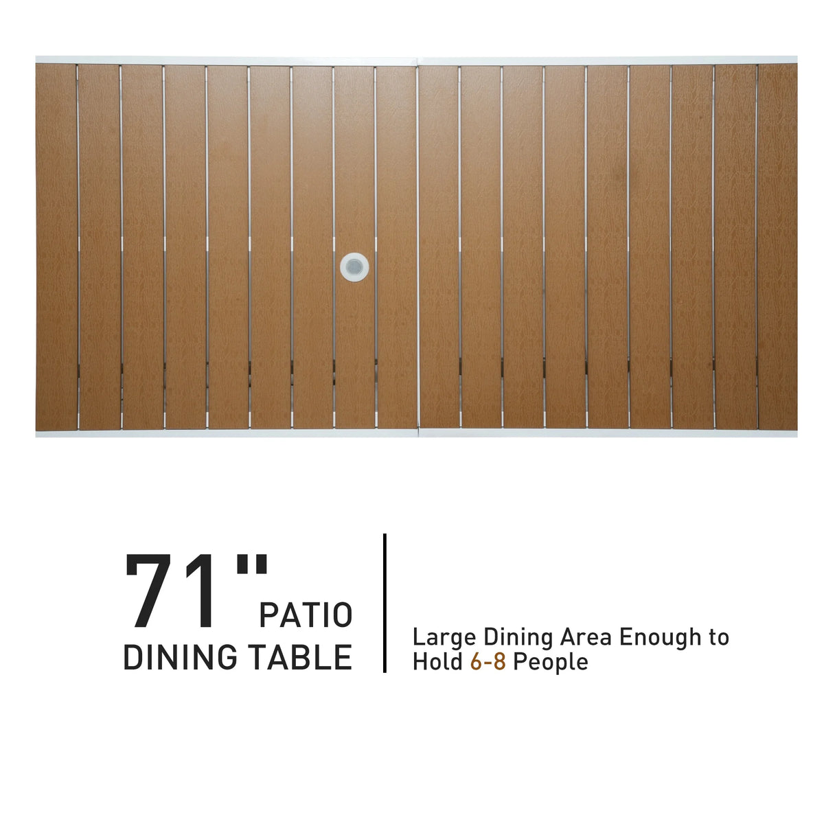 Aluminum Patio Dining Table for 8 Person U557