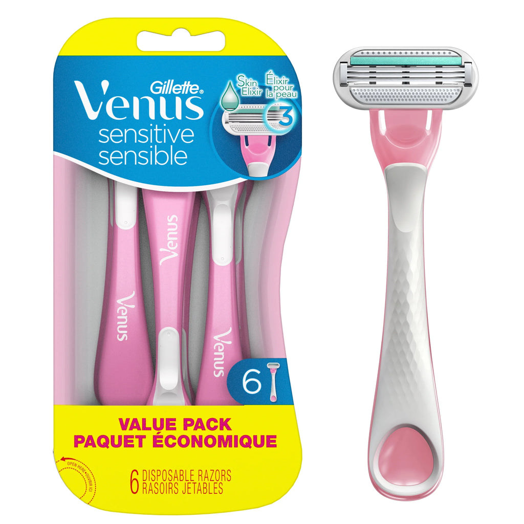 Women's Disposable Razor, 3 Count, Pink U609