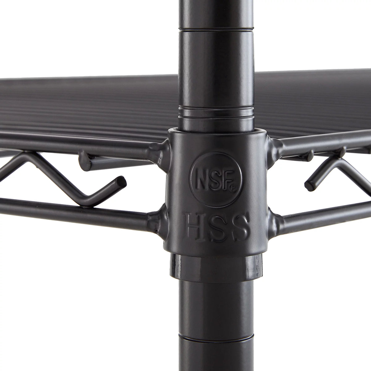 Steel 5-Tier Storage Shelf Unit Black A365