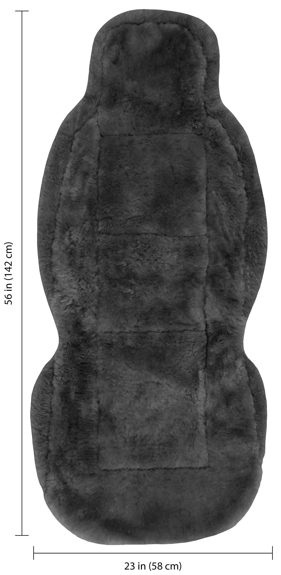 Sheepskin Seat Cover Gray T3596