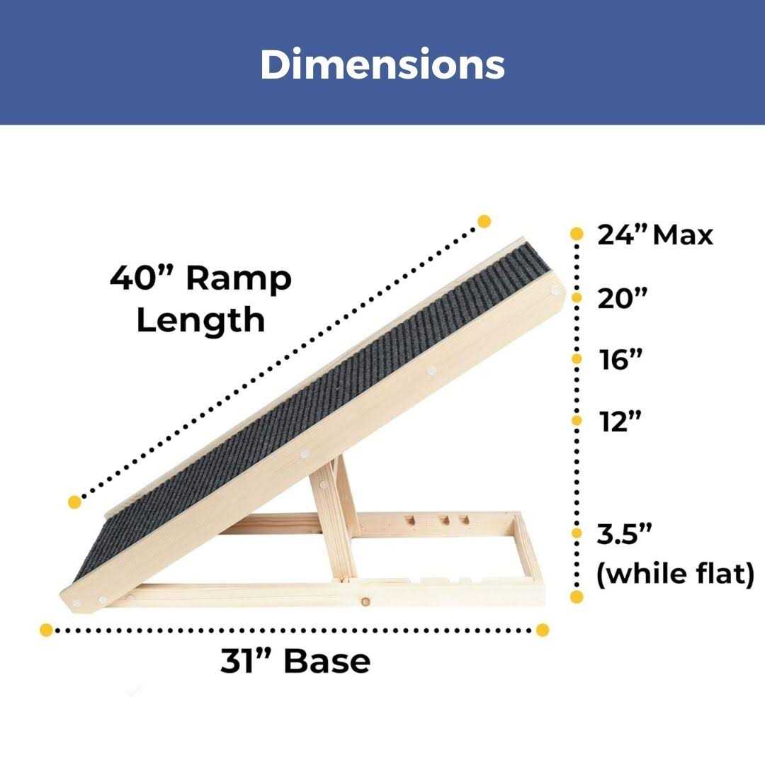 Natural Wood PawRamp for Small & Large Dogs O686925