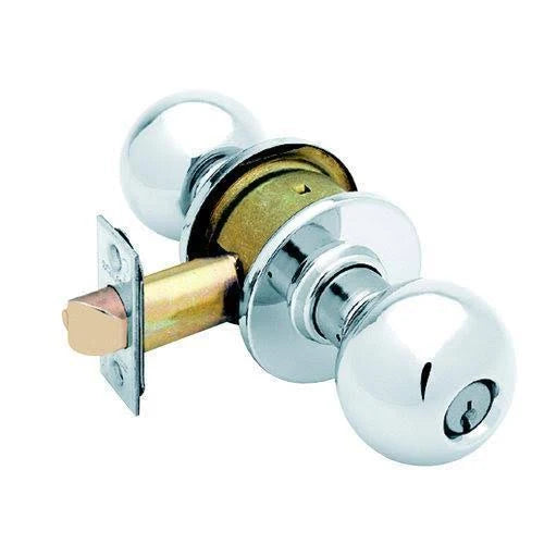 Bright Chrome Keyed Entry Handle Q911605