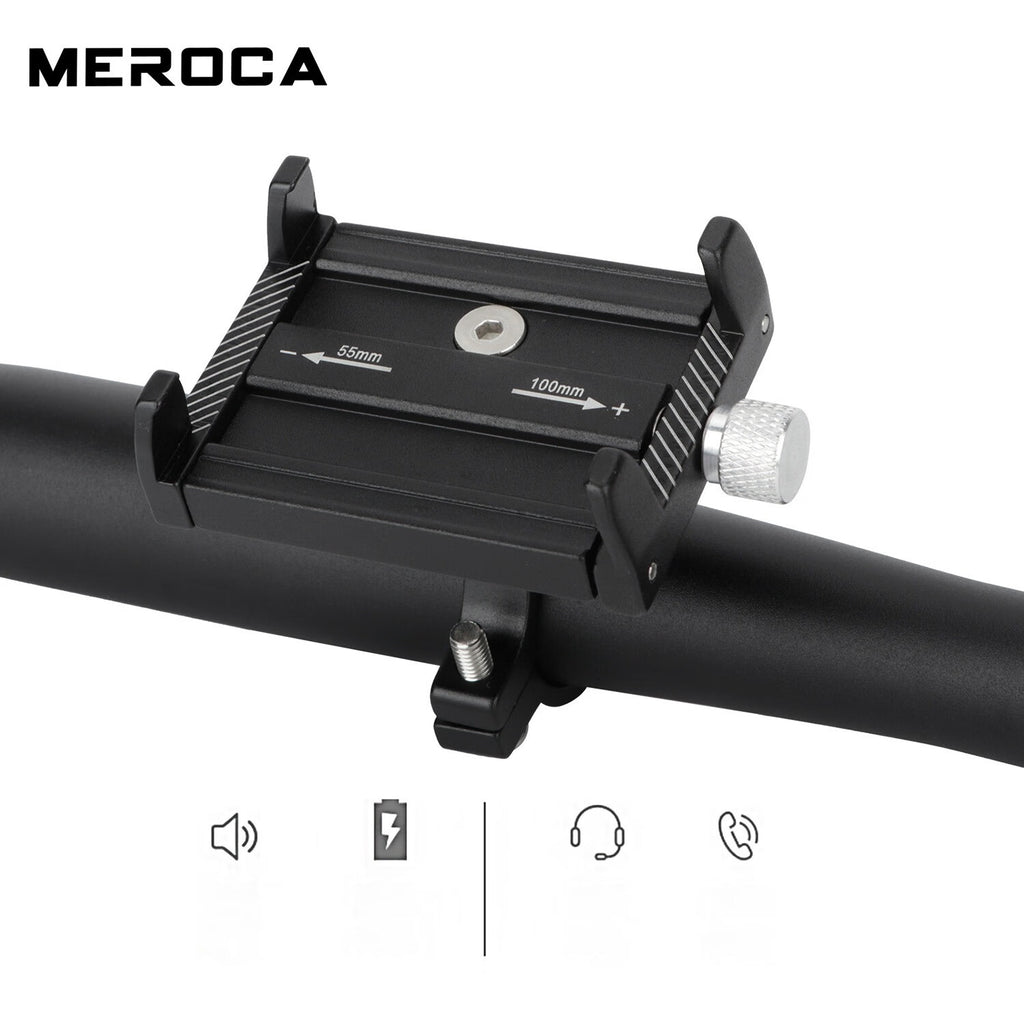 Black Metal Mobile Phone Holder for Motorcycle Scooter O99412
