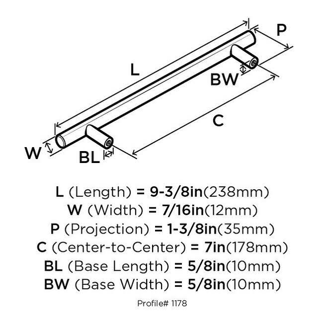 Polished Chrome Cabinet Pull 10 Pack C176