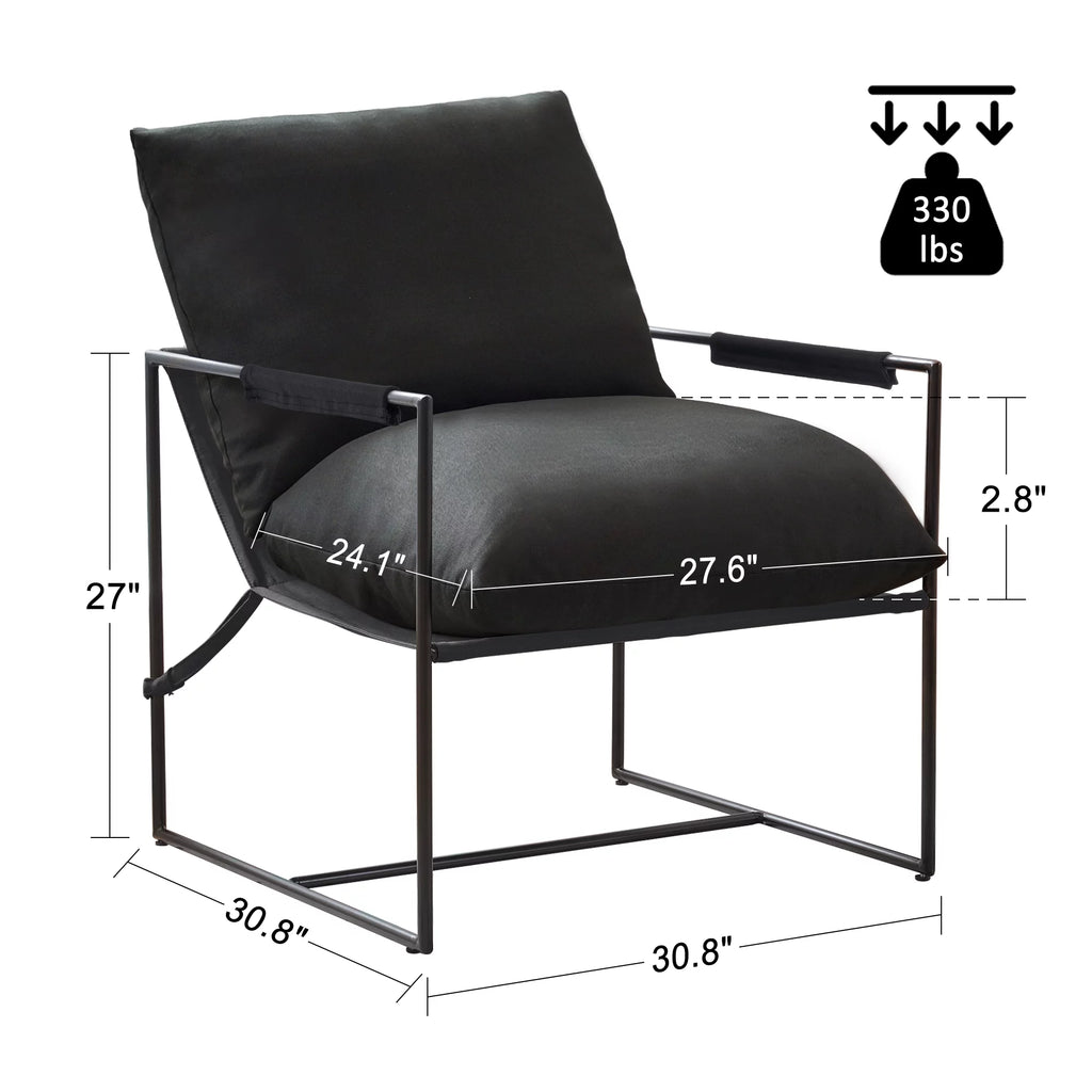 Black Sling Accent Chair Set of 2 G508