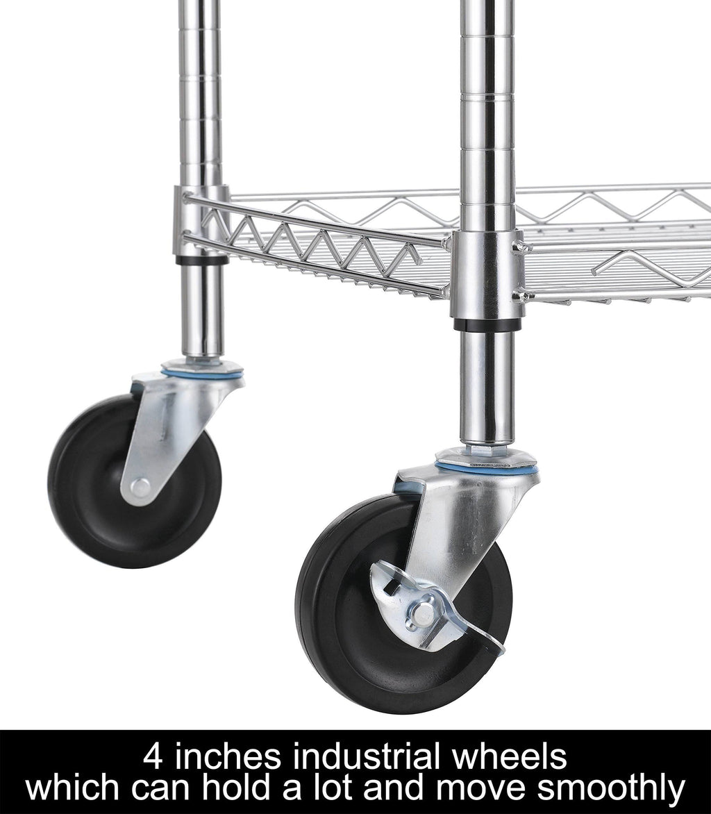 3 Tier Heavy Duty Utility Cart with Wheels Q3921