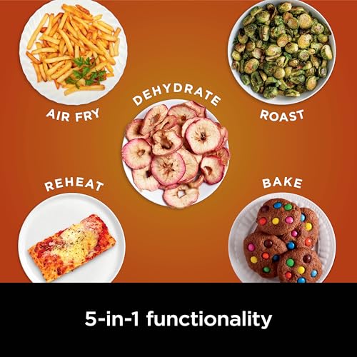 4-in-1 Air Fryer with 5 QT Capacity, Nonstick Basket & Crisper Plate, Grey C240375