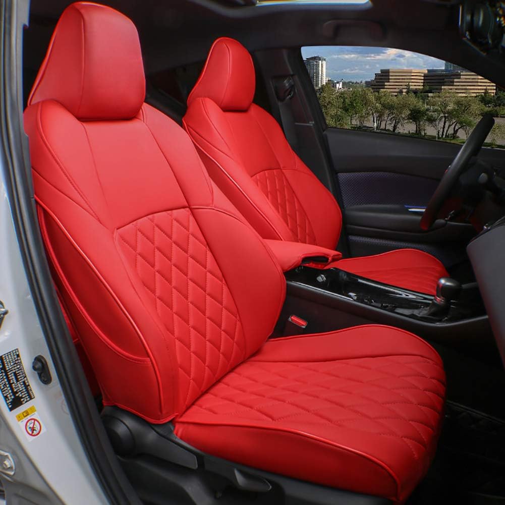 Custom Fit Full Set Car Seat Covers Leatherette Beige J34746