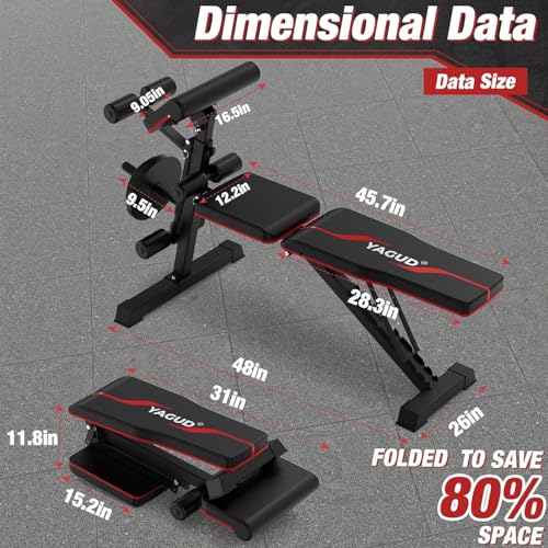 800 LB Adjustable Incline Decline Weight Bench B91043