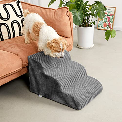 2 Steps High Density Foam Waterproof Pet Stairs with Removable Washable Cover O8353
