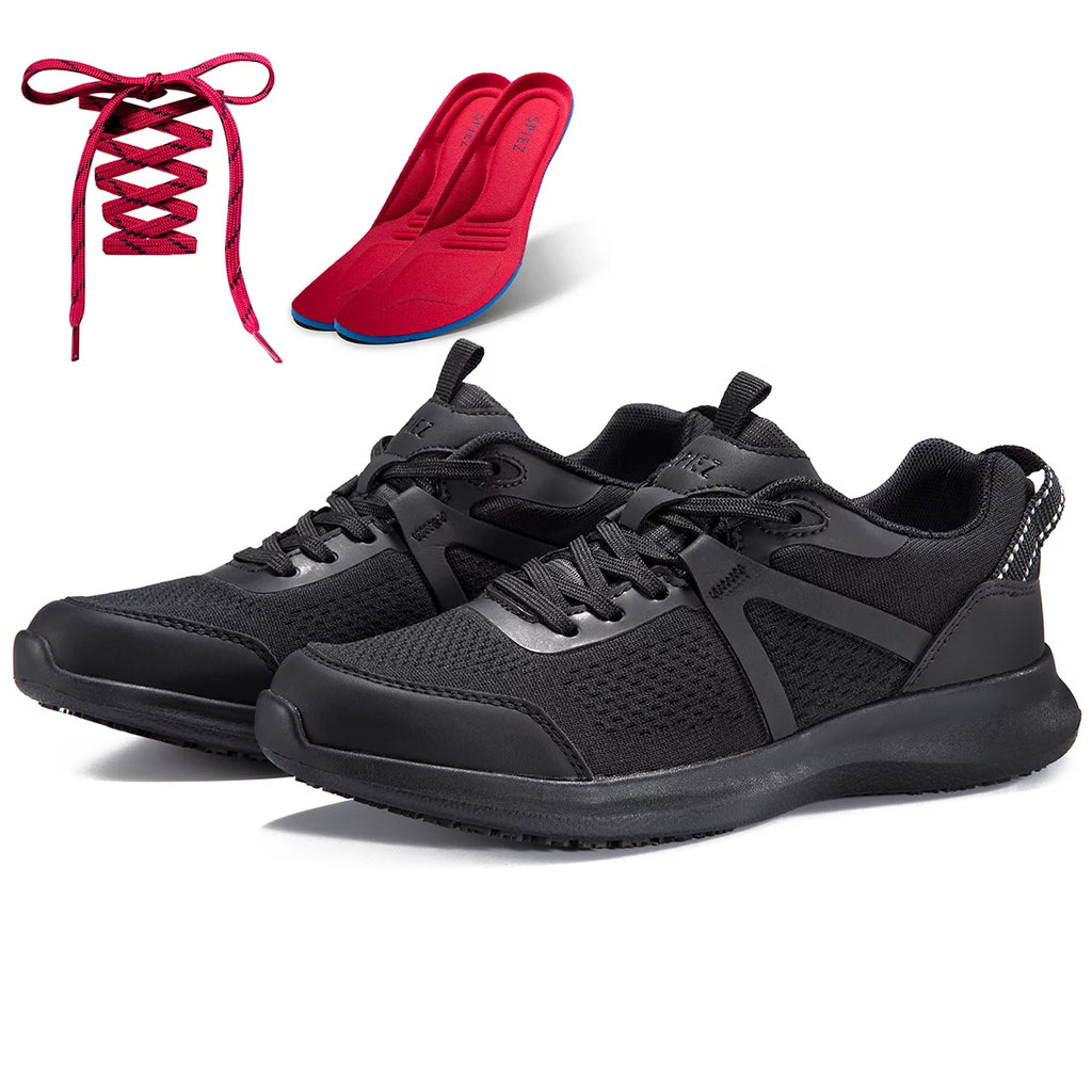 Black Slip Resistant Waterproof Work Shoes J391
