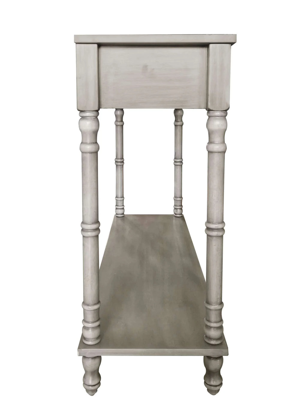 Washed Oak 2 Drawer Console Table with Shelf F460419