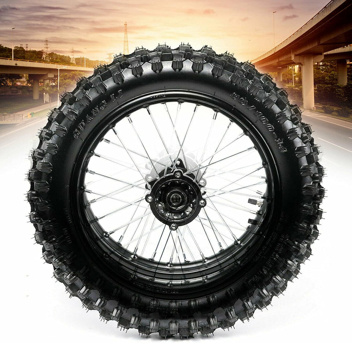 Rear Wheel Rim 90/100-14" Tire 125cc 140cc 150cc 160 Pit Dirt Bike Scooter 15mm Hole M9245