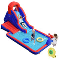 Inflatable Waterslide with Climbing Wall Slide Splash Pool Swim Rings U3582