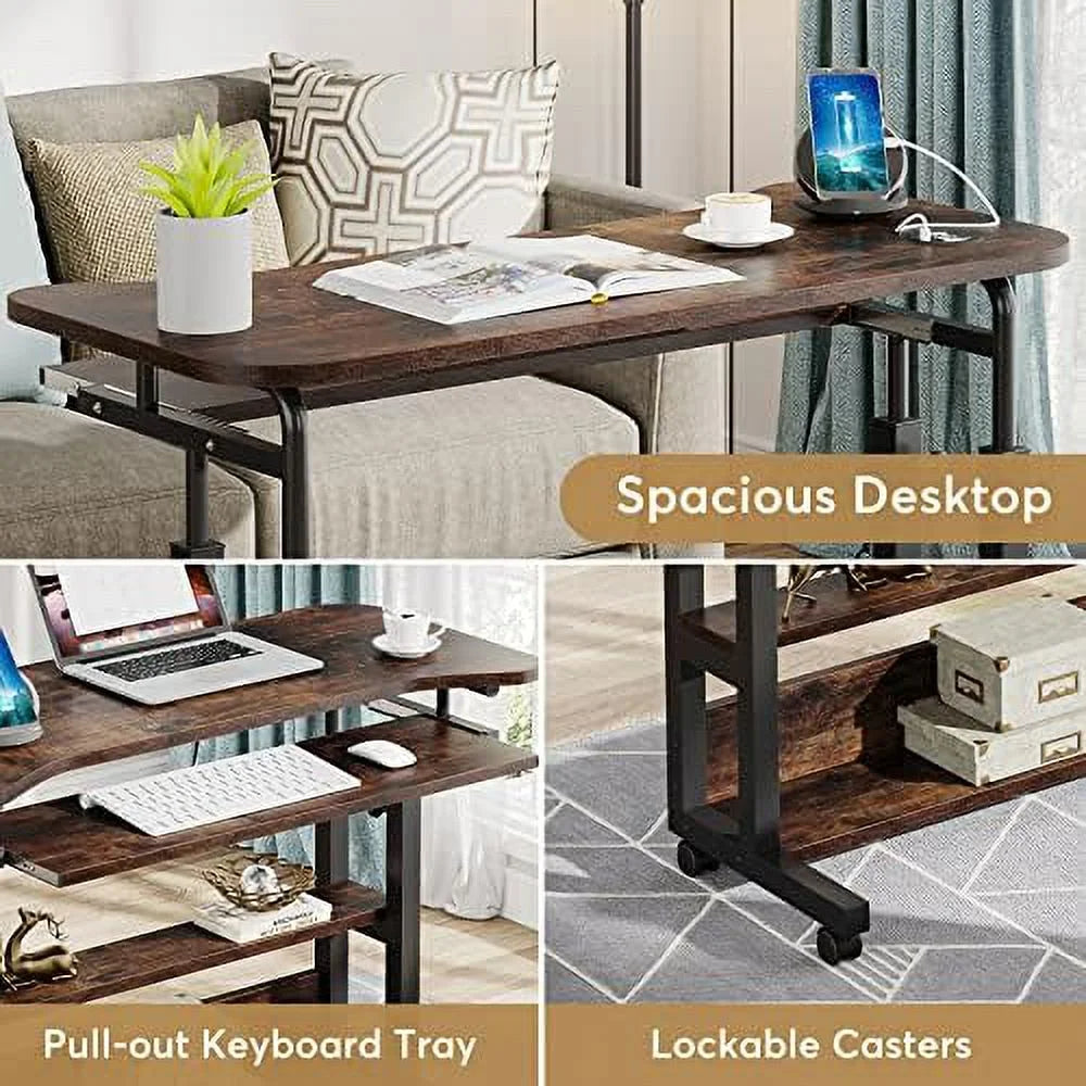 Portable Height Adjustable Desk with Power Outlets N73793