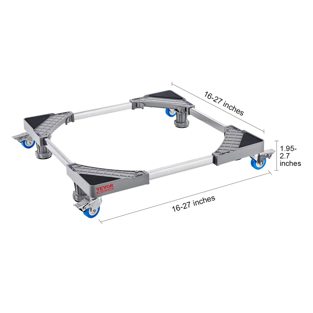 Adjustable Washing Machine Stand 400 lbs 4 Wheels H569024