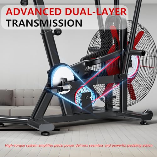 Air Resistance Exercise Bike with Dual Action Handlebars M398663
