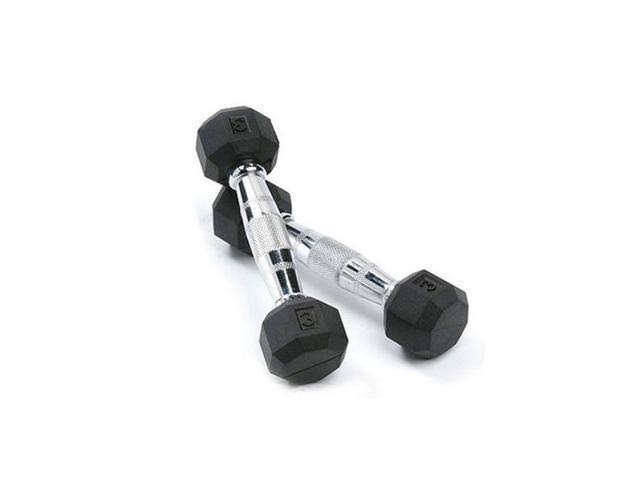 15-Pound Rubber Dumbbells (Pair) B2979