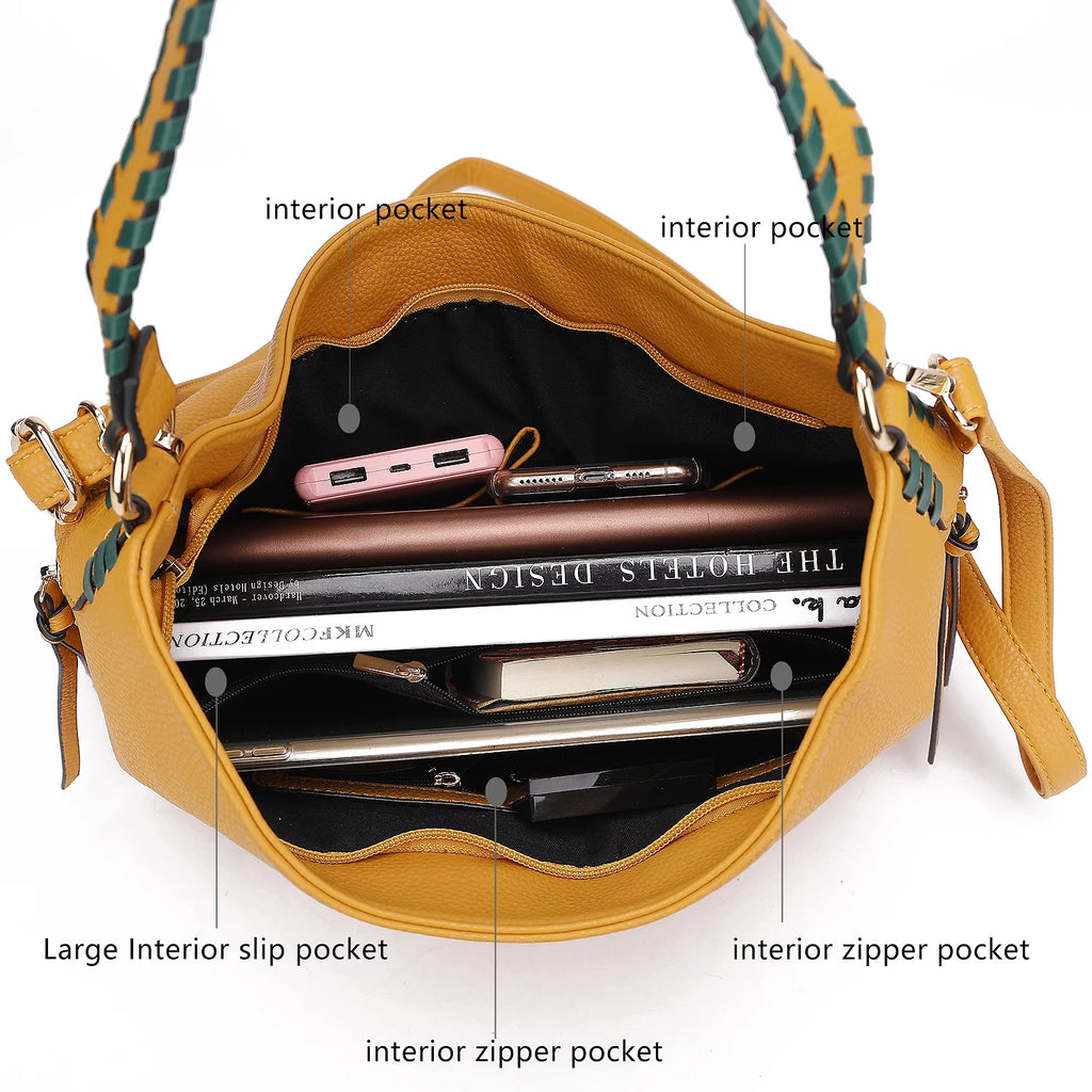 Blush Vegan Leather Shoulder Bag & Wristlet Wallet 2 pcs R92432