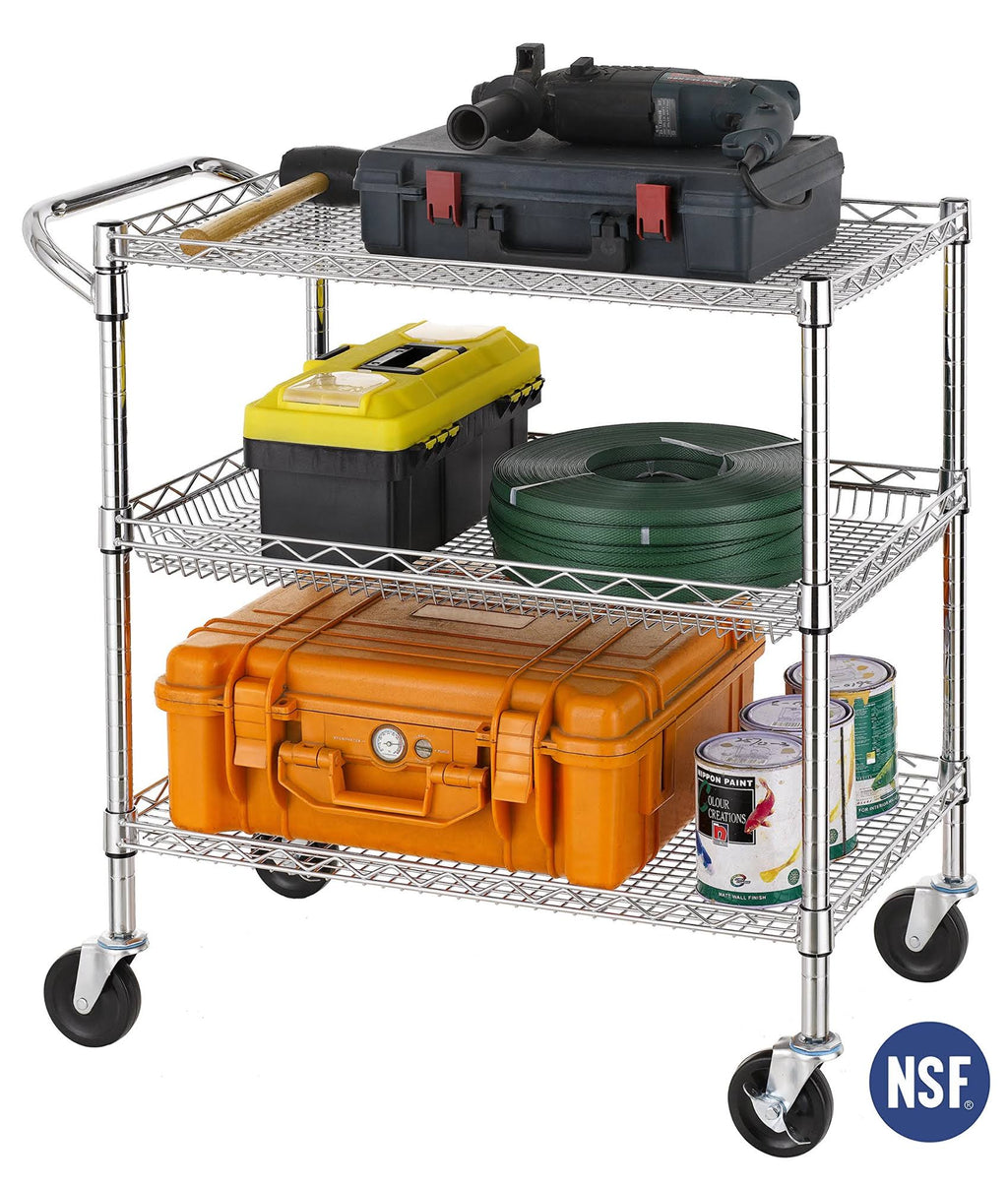 3 Tier Heavy Duty Utility Cart with Wheels Q3921
