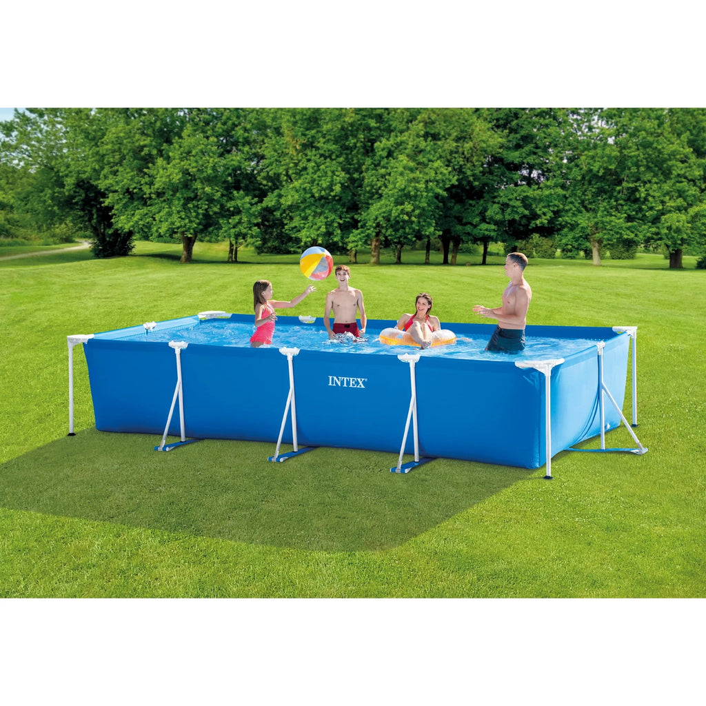 14ft x 33in Rectangular Above Ground Swimming Pool with Filter D6357