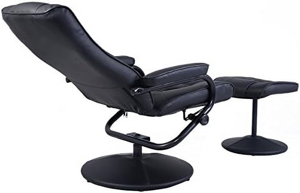 Gray PU Leather Recliner Chair with Ottoman S909400
