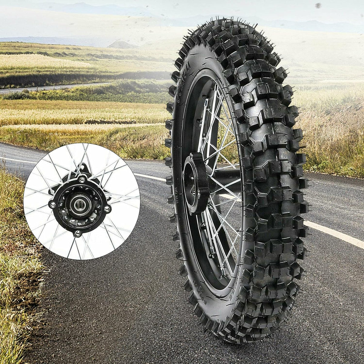 Rear Wheel Rim 90/100-14" Tire 125cc 140cc 150cc 160 Pit Dirt Bike Scooter 15mm Hole M9245