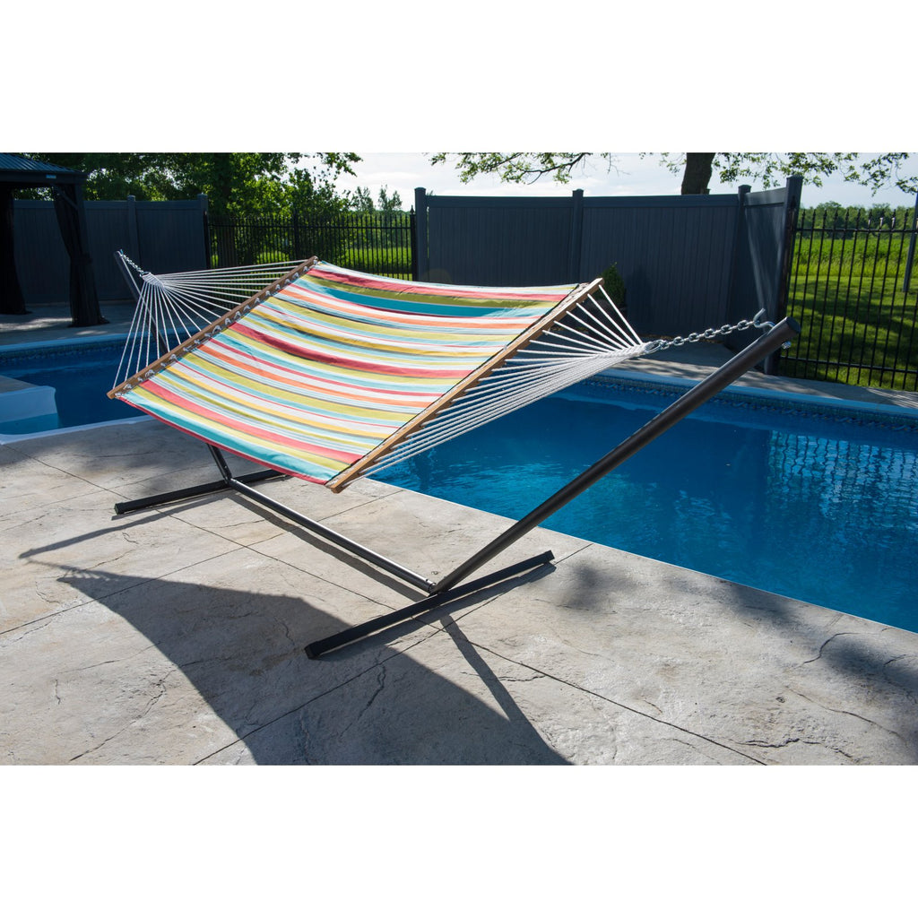 Quilted Fabric Double Hammock I61381