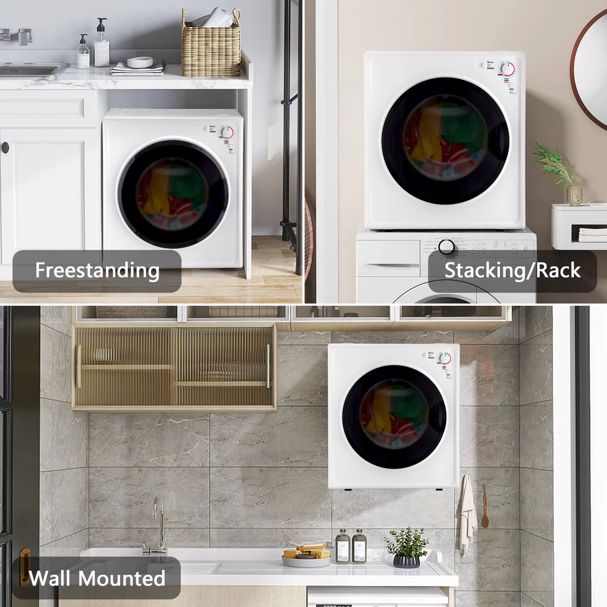 White 2.6 cu ft Compact Electric Dryer Q8636