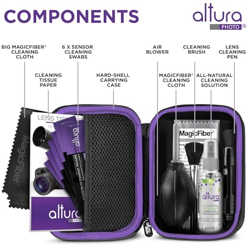 Camera Cleaning Kit with Case, Spray, Swabs, Blower, Brush, Tissue Paper P28538