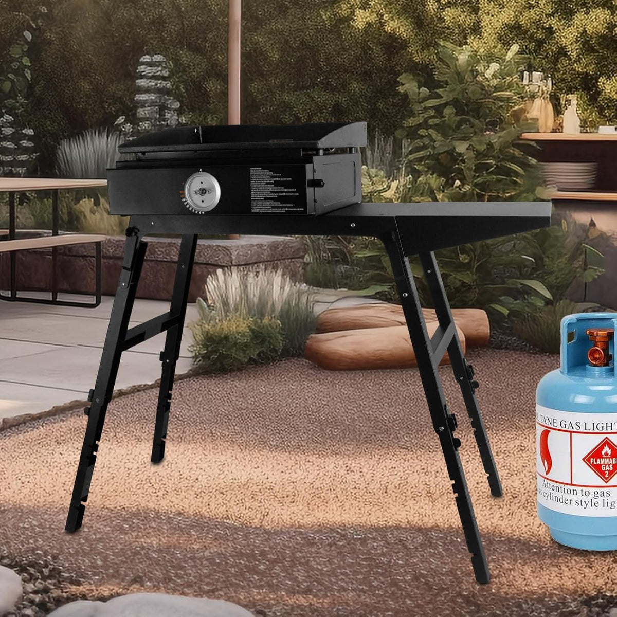 Portable Griddle Stand for Outdoor Camping Cooking X631