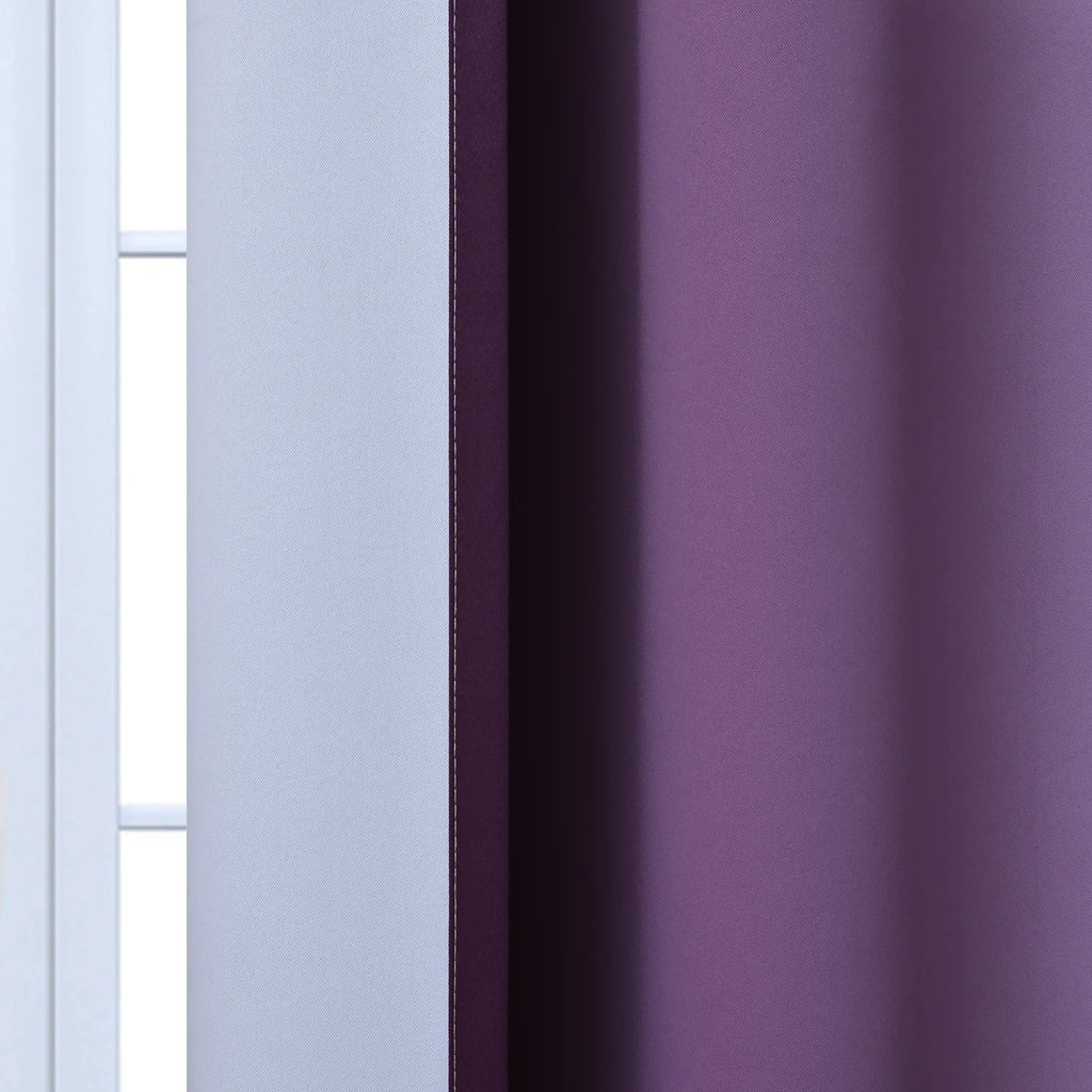Purple Blackout Ombre Curtains, 52x84 inches, 2 Panels Q68625