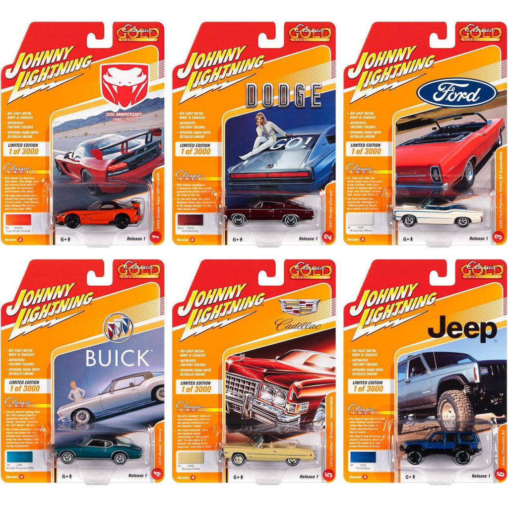 Set A of 6 Cars 1/64 Diecast Model Cars H337
